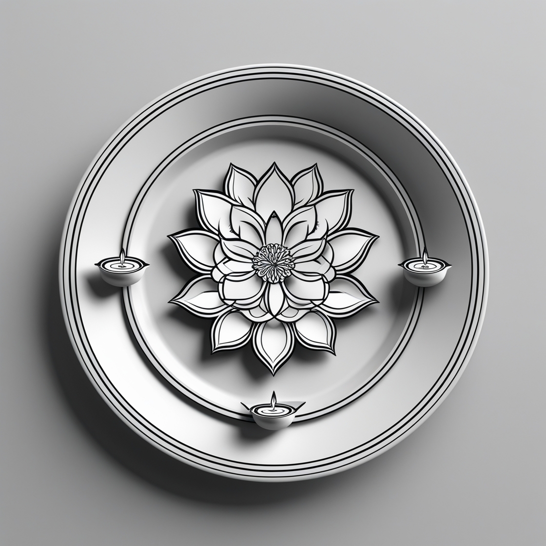 Leonardo_Phoenix_10_Puja_Plate_Centerpiece_featuring_a_circula_0